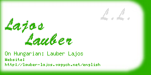 lajos lauber business card